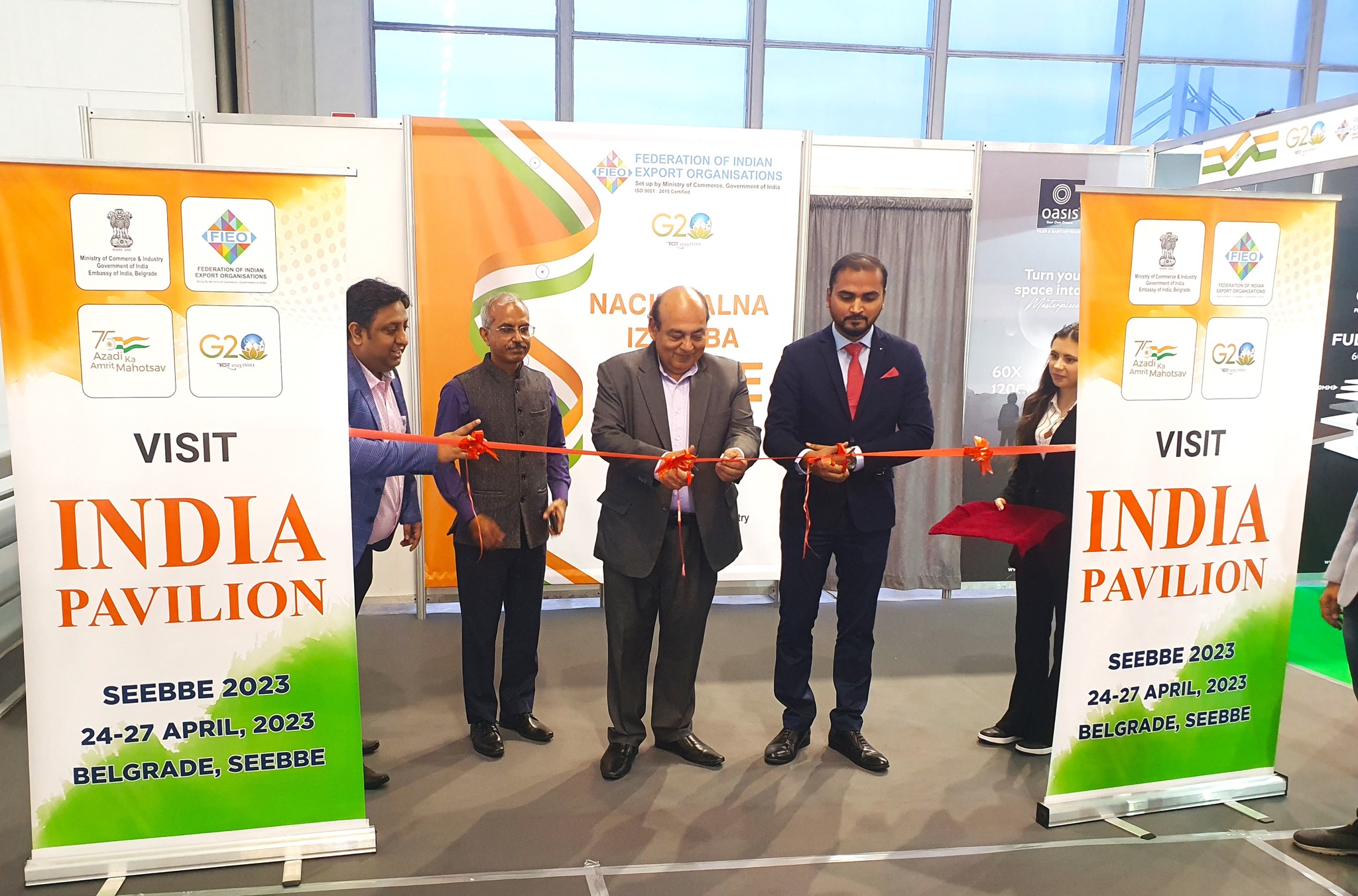 Ambassador Shri Sanjiv Kohli inaugrated India Pavalion at SEEBBE in Belgrade - 24 April 2023