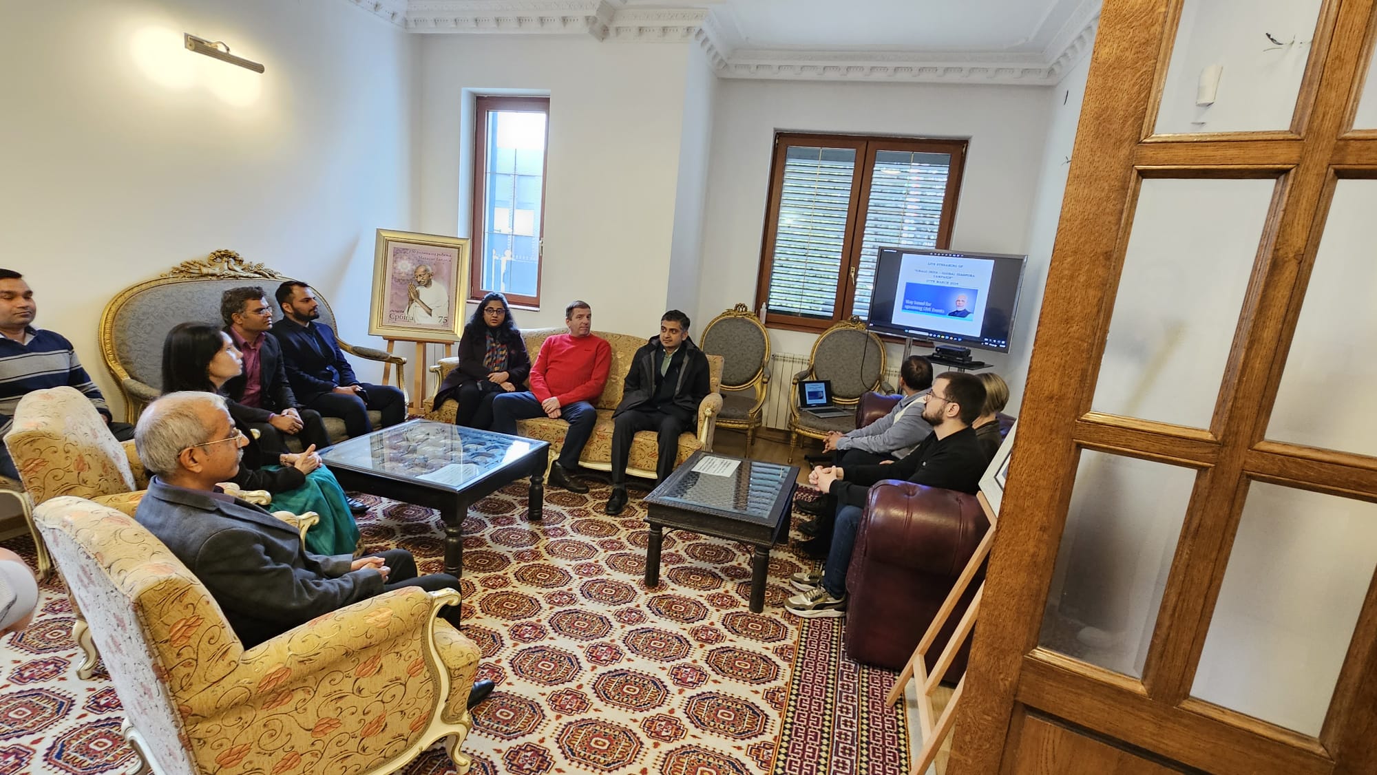 Embassy of India in Belgrade organized live streaming of “Chalo India- Global Diaspora Campaign” on 7th March 2024 at Embassy premises - 07 March 2024
